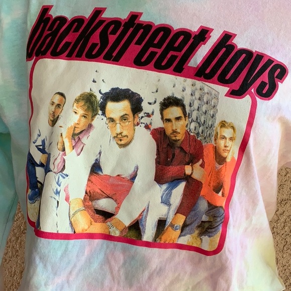 backstreet boys Tops - Backstreet Boys crop band long sleeve tshirt Small NEW
